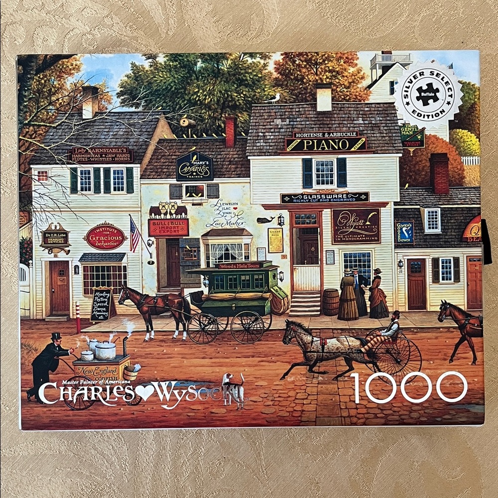 Charles Wysocki 1000 Piece Silver Select Edition Puzzle “Olde Cape Cod” Buffalo